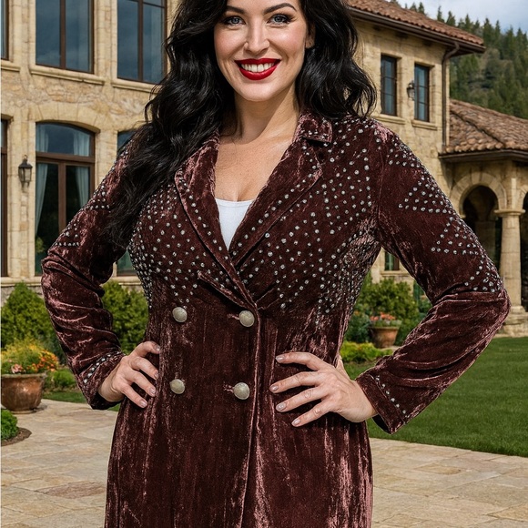 Double D Ranch highly embellished velvet Santa Clara Pueblo duster/dress RARE - Picture 10 of 10